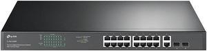 TP-Link TL-SG1218MP 16 Port Gigabit PoE Switch 16 PoE+ Ports @250W, w/ 2 Uplink Gigabit Ports + 2 Combo SFP Slots Plug & Play Sturdy Metal Rack-mountable