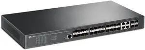 TP-Link TL-SG3428XF | 24 Port SFP Enterprise Level Switch | L2+ Smart Managed | Omada SDN Integrated | IPv6 | Static Routing | L2/L3/L4 QoS, IGMP & LAG