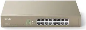 Tenda TEG1016D, Unmanaged 16 Port Gigabit Switch, Rackmount Ethernet Switch, Plug & Play, Fanless & Metal Design Network Switch, Limited Lifetime Protection