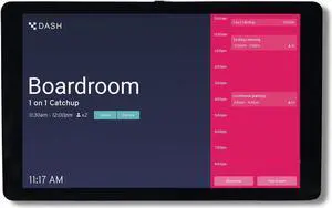 PoE Texas 8" Touchscreen Meeting Room Scheduler Tablet (No Subscription Required) - Plug & Play PoE Office Conference Room Scheduler - Digital Display Syncs with Business Calendar