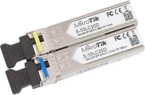 MikroTik S-3553LC20D, Two SFP (1. 25G) module kit, 20km, Single Mode