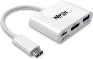 Tripp Lite USB C to HDMI Multiport Video Adapter Converter 4K x 2Kw/ USB-A Hub, & USB-C PD Charging, Thunderbolt 3 Compatible, USB Type C, USB-C, USB Type-C (U444-06N-H4U-C)