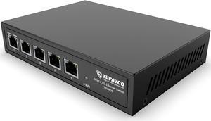 2.5GB Switch (5 Port) for Ethernet Network - High Speed 10M/100M/1G/2.5G Gigabit (802.3bz) - Unmanaged Plug & Play Fanless LAN Splitter - Metal Case - Wall Mountable - Tupavco TP1940