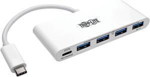 Tripp Lite 4-Port USB 3.1 Gen 1 USB-C to USB-A Portable Hub with x4 USB-A & USB-C Charging Port 5 Gbps (U460-004-4A-C)