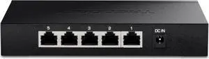 TRENDnet 5-Port Unmanaged 2.5G Gaming Switch, TEG-S350, 5 x 2.5GBASE-T Ports, 25Gbps Switching Capacity, Ethernet Splitter, NDAA & TAA Compliant, Fanless, Wall Mountable, Lifetime Protection, Black