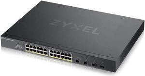 ZYXEL 28-Port PoE Switch Gigabit Ethernet Smart (XGS1930-28HPV2) - Managed, with 24x PoE+ @ 375W, 4x 10G SFP+, Optional Nebula Cloud Management, Rackmount, Limited Lifetime Protection