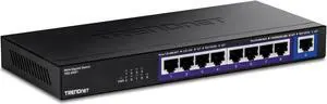 TRENDnet 9-Port Multi-Gig Switch, TEG-S591, 8 x 2.5G RJ-45 Ports, 1 x 10G RJ-45 Port, 60Gbps Switching Capacity, Ethernet Splitter, NDAA & TAA Compliant, Lifetime Protection, Black