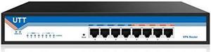 UTT ER520 4 WAN Ports Router with 4 100M WAN Ports 4 100M LAN Ports, Wired VPN Router with Load Balance & Failover, IPSec and PPTP VPN, Access Control, for Home and Small Business