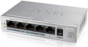 Zyxel 5 Port Gigabit Ethernet Unmanaged POE+ Switch | 4 x PoE+ @ 60W | Plug & Play | Sturdy Metal Housing | Desktop or Wall-Mount | Fanless | Lifetime Warranty | Ethernet Splitter | GS1005HP