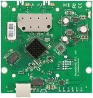 RB911 600MHz Atheros CPU, 64MB RAM, 1x LAN, built-in 2.4Ghz 802.11a/n 2x2 chain, MMCX, RouterOS Level 3