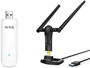BrosTrend 1200Mbps Long Range USB WiFi Adapter and BrosTrend WiFi 6 AX1800Mbps USB WiFi Adapter Dual Band WiFi Dongle