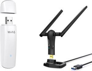 BrosTrend 1200Mbps Long Range USB WiFi Adapter for Desktop PC Laptop and AX1800 WiFi 6 Linux Compatible WiFi Adapter for PC and Raspberry Pi 2+