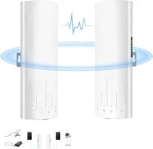 Point to Point Starlink Internet Outdoor Long Range Transmission for Starlink Gen 3 Router, Starlink WiFi Extender, 5.8GHz 3KM 100Mbps with 16dBi High Gain Antenna, 2 Pack