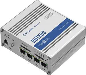 Teltonika RUTX09000000 Model RUTX09 Industrial Cellular Router; Not for use in USA; for use in Europe (excluding Russia and Belarus), Middle East, Africa, Australia, APAC2, Brazil, and Malaysia
