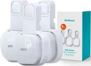 DG-Direct Wall Mount Holder Only for eero 6 Router Mesh Wi-Fi System,No Messy Wires,Stand Bracket for eero 6 Extender Space Saving White 3Pcs