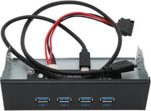 USB 3.2 Front Panel, 4 Ports 5.25inch Internal Optical Drive Front Panel USB Hub, up to 10Gbps, for Win 7/8/10/2003, for OS X Laptop, for Linux (Optical Drive 4USB TYPE E)