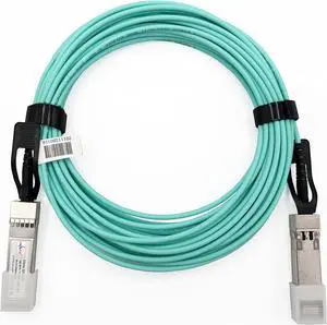 Elfcam® - 30m/98.42ft Fiber Optic Cable OM3 SFP+ to SFP+ AOC 10Gbps, Compatible with SFP-10G-AOC, 30 Meters