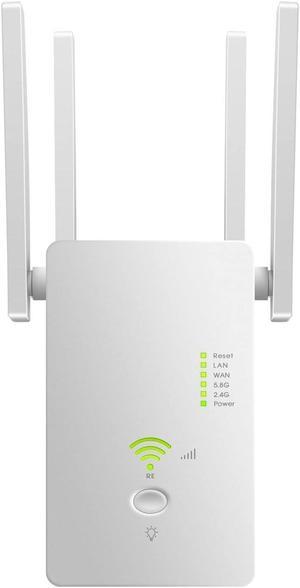 WiFi Range Extender Signal Booster Covers Up to 2640 Sqft and 25 Devices Up to 1200Mbps Dual Band WiFi Repeater with Ethernet Port Internet Booster for Home