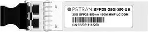 OPSTRAN 25GBASE-SR SFP28 Optical Transceiver Module Compatible with Ubiquiti UACC-OM-SFP28-SR 25G SFP28 850nm 100m DOM Duplex LC MMF