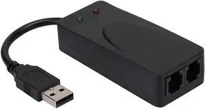 External Wdows 11x8x3 Fax Modem Dual Port Usb2.0 56k External Modem Driver for Win 7 Win 8 Win 10 Win Xp