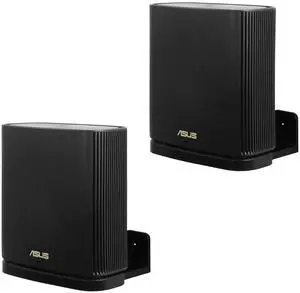 Wall Mount Holder for ASUS ZenWiFi AX Whole-Home Tri-Band Mesh WiFi 6 System (XT8)(CT8)(XT9),Simple and Sturdy Wall Mount Holder Stand Bracket by HOLACA (2 Pack, Black)