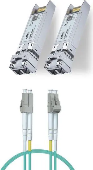 5m(16.5ft) OM3 LC to LC Fiber Patch Cable & 10GBase-SR SFP+ Transceiver