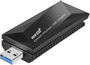 WiFi 6E Adapter Wireless USB for PC - AXE5400 Tri-Band 6G/5G/2.4G WiFi 6E USB Adapter for Desktop PC Laptop, MU-MIMO Technologies, Wireless Adapter for Desktop Network Adapters Supports Windows 11/10