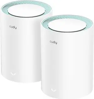 Cudy M1300 2-Pack AC1200 Gigabit Whole Mesh WiFi System, Dual Band, WiFi Extender, High Gain Antennas, VPN, Cloudflare, Connect Up to 100 Devices