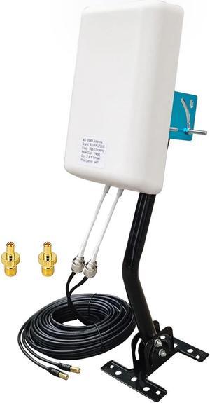 5G/ 4G/ LTE/WiFi/ 2x2 MIMO Antennas Outdoor Directional Panel Antenna for 4G LTE 5G Routers Verizon AT&T Sprint T-Mobile Home Internet with TS9 SMA Cable J-Mount Pole (Full Kit)