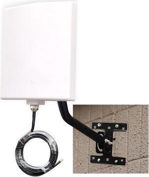 Long Range WiFi Antennas Outdoor Full Kit 2.4GHz 5GHz External Panel Directional WiFi Antenna Extender for WiFi Router/Wireless Camera/WiFi Access Point, 5meter Cable, RP-SMA, SMA, Mounting Pole