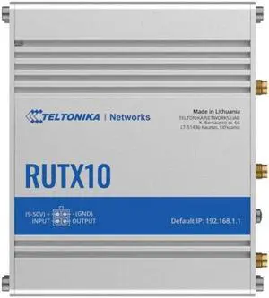 Teltonika RUTX10000200 - RUTX10 Professional Wireless Router, 4 x Gigabit Ethernet Ports, Remote Management (Modem Only - Prime)