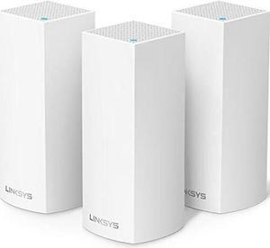 Linksys Velop Dual Band AC3600 Intelligent Mesh WiFi Router Replacement System  3 Pack  Coverage up to 4500 Sq Ft