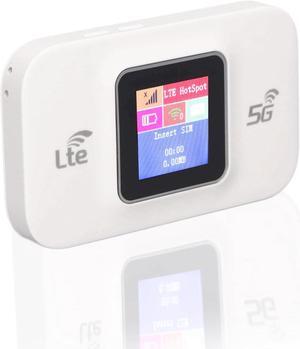 Portable WiFi, 300mbps 4g LTE Mobile Hotspot, Hotspot Device with Sim Card Slot, Portable WiFi Hotspot for Travel, Mini Smart Pocket Router Built in 3000mah Lithium Battery