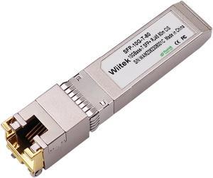 Wiitek 10Gbps SFP+ to RJ45 Modules, 10GBase-T SFP+ Copper Transceiver (Cat 6a/7 or Better, 80-Meter), Compatible for Cisco SFP-10G-T-X, Ubiquiti, Netgear, Mikrotik, Unifi and more