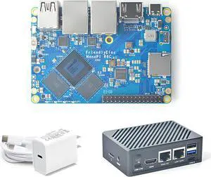 youyeetoo NanoPi R6C Mini Router with Metal Case and PD Power, RK3588S, 2.5G+1 Gbps Ethernet Ports/HDMI 2.1, Support OpenWRT/Docker for VPN NAS IOT Smart Home Gateway (8GB LPDDR4X 32GB eMMC)