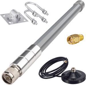 YOTENKO 5G/5.8GHz Wi-Fi Antenna 3dBi + Strong Magnetic Antenna Base w/10FT Cable + SMA Male Adapter, Outdoor Waterproof Omni Directional Antenna for Routers, Access Points, Marine and RV Applications