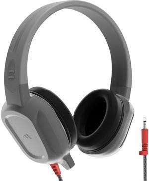 Brenthaven Wired Headphones with Mic | 3.5 mm Jack On-Ear Rugged 2 Adjustable Headphones with Long Tangle Free Cord - Lightweight Durable & Drop Tested School Supplies for Kids & K-12 Students - Gray