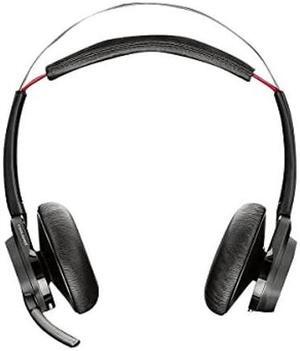 Plantronics - Voyager Focus UC (Poly) - Bluetooth Dual-Ear (Stereo) Headset with Boom Mic -USB-A Active Noise Canceling -Connects to PC/Mac Compatible - Works with Teams (Certified), Zoom (w/o Stand)