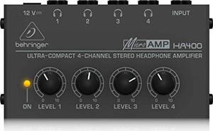 Behringer HA-400 Ultra Compact 4-Channel Stereo Headphone Amplifier