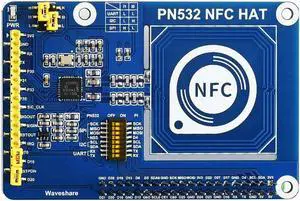 Waveshare PN532 NFC HAT Compatible with Raspberry Pi with I2C / SPI/UART Interface Comes with Online User Manual