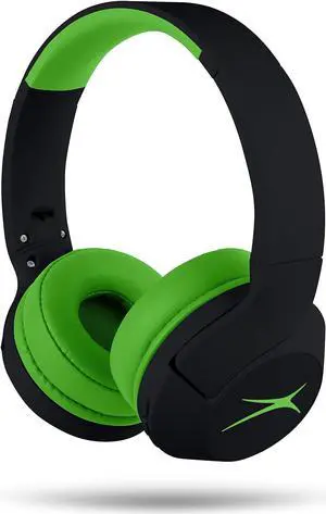 Altec Lansing Kid Safe Noise Cancelling Wireless Headphones 15H Battery, 85dB Volume Limit, Foldable Design Powerful Sound, Active Noise Cancellation Perfect for Kids Ages 7+ (Blackout Green)