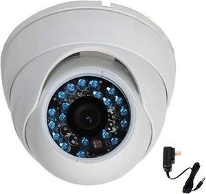VideoSecu Dome Security Camera 600TVL Built-in CCD Outdoor Day Night Vision Vandal Proof IR Infrared 3.6mm Wide Angle Lens for Home CCTV DVR Surveillance System with Power Supply 1Z2