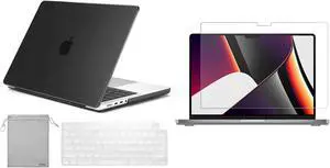 ProCase MacBook Pro 16 Inch Case 2021 Model A2485 with M1 Pro/ M1 Max Chip Bundle with ProCase MacBook Pro 16 Inch Screen Protector 2021 Model A2485