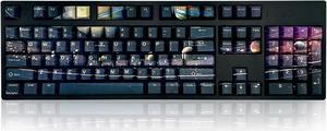 GUNMJO PBT Dye-Sublimation Astronaut Keycaps for Gaming Keyboard with Cherry Gateron MX Switches Mechanical Keyboard, OEM Profile 61/87 /Full 104 Keys US Layout Compatible Keys with 6.25U Space Bar