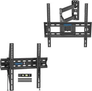 MOUNTUP Tilting TV Wall Mount and Single Stud TV Wall Mount Bundle