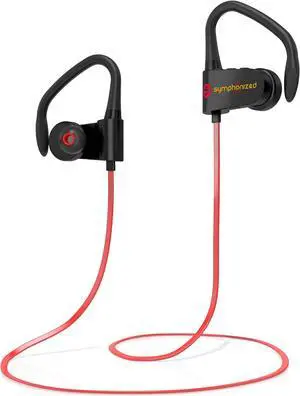 Symphonized Wireless Sport Earbuds - Neckband Bluetooth Headphones with Earhooks, Running Earbuds with Microphone