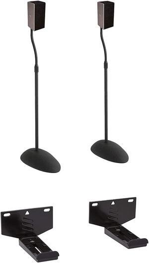 ECHOGEAR Wall Mount for Satellite Speakers, Black, Adjustable, Universal, No Tools