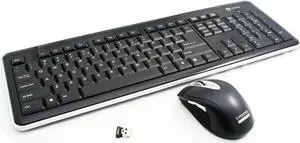 I-Rocks RF-6577L-BK  Retro 2.4GHz Wireless Keyboard and Mouse Combo (Black)