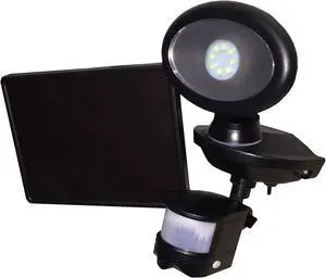 Maxsa 44643-CAM-BK Solar Security Video Camera and Spotlight-Black