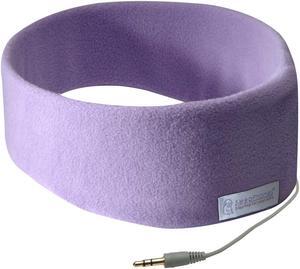 SleepPhones AcousticSheep Classic | Corded Headphones for Sleep, Travel, and More | The Original and Most Comfortable Headphones for Sleeping | Quiet Lavender - Fleece Fabric (Size M)